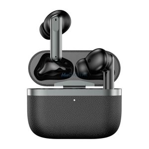 DEVIA ULTRA1 bluetooth fülhallgató SZTEREO (v5.4, TWS, mikrofon, aktív zajszűrő, bőr hatás + töltőtok) FEKETE