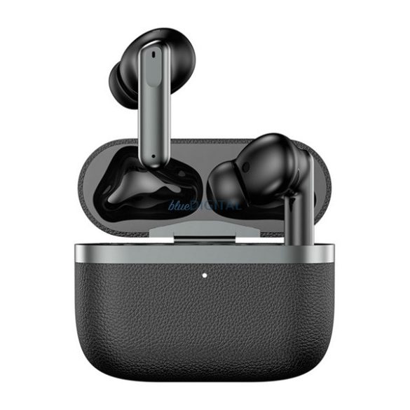 DEVIA ULTRA1 bluetooth fülhallgató SZTEREO (v5.4, TWS, mikrofon, aktív zajszűrő, bőr hatás + töltőtok) FEKETE