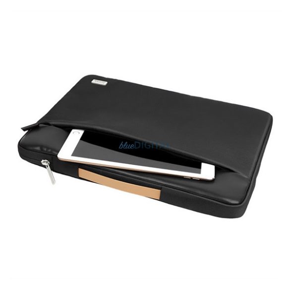 HOCO GT7 tok fekvő, bőr hatású LAPTOP/NOTEBOOK/TABLET (univerzális, 16" méret) FEKETE