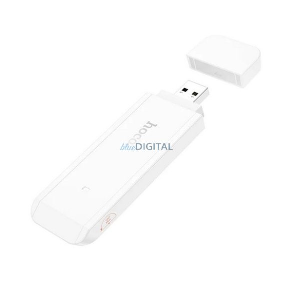 HOCO hordozható USB modem/USB Stick (WIFI 6, 50/150Mbps, microSIM, 4G LTE) FEHÉR