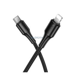   HOCO X120 adatkábel (Type-C - lightning, 27W, PD gyorstöltő, 100cm) FEKETE