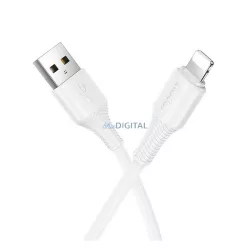   HOCO X120 adatkábel (USB - lightning, 2.4A, gyorstöltő, 100cm) FEHÉR