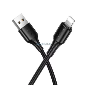 HOCO X120 adatkábel (USB - lightning, 2.4A, gyorstöltő, 100cm) FEKETE