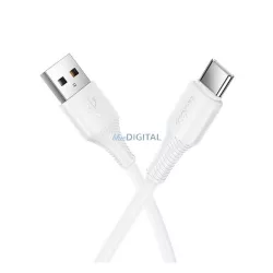   HOCO X120 adatkábel (USB - Type-C, 15W, gyorstöltő, 100cm) FEHÉR