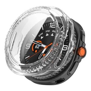Műanyag keret (BUMPER, ütésállóság + kijelzővédő üveg) ÁTLÁTSZÓ Samsung Galaxy Watch 8 Classic eSIM 46mm (SM-L505), Galaxy Watch 8 Classic 46mm (SM-L500)