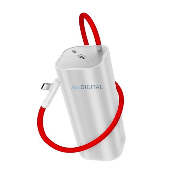 ONEPLUS SUPERVOOC vésztöltő USB+Type-C aljzat (20000Ah, 150W, PD gyorstöltő + fix Type-C kábel) EZÜST