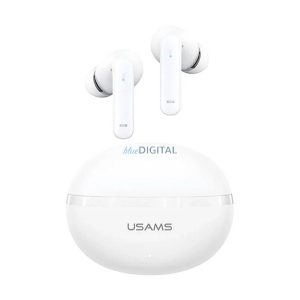 USAMS ECHO E02 bluetooth fülhallgató SZTEREO (v5.3, TWS, aktív zajszűrő + töltőtok) FEHÉR