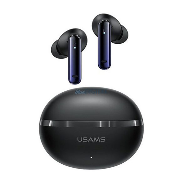 USAMS ECHO E02 bluetooth fülhallgató SZTEREO (v5.3, TWS, aktív zajszűrő + töltőtok) FEKETE