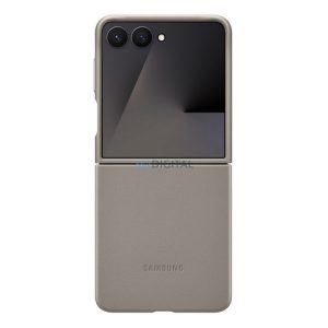 SAMSUNG műanyag telefonvédő (ECO vegán bőr hátlap) SZÜRKE Samsung Galaxy Z Flip7 (SM-F766)