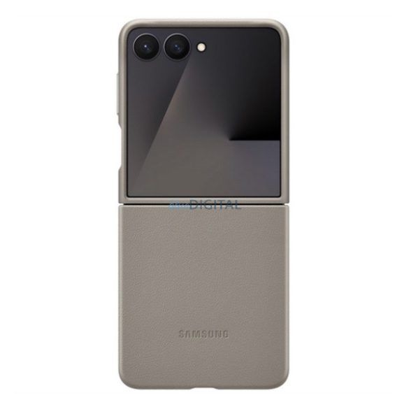 SAMSUNG műanyag telefonvédő (ECO vegán bőr hátlap) SZÜRKE Samsung Galaxy Z Flip7 (SM-F766)