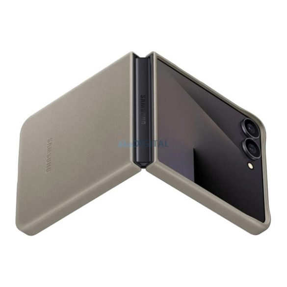 SAMSUNG műanyag telefonvédő (ECO vegán bőr hátlap) SZÜRKE Samsung Galaxy Z Flip7 (SM-F766)