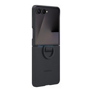 SAMSUNG szilikon telefonvédő (telefongyűrű) FEKETE Samsung Galaxy Z Flip6 (SM-F741), Galaxy Z Flip7 FE (SM-F761)