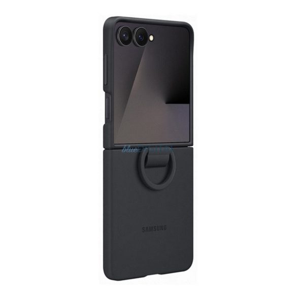 SAMSUNG szilikon telefonvédő (telefongyűrű) FEKETE Samsung Galaxy Z Flip6 (SM-F741), Galaxy Z Flip7 FE (SM-F761)