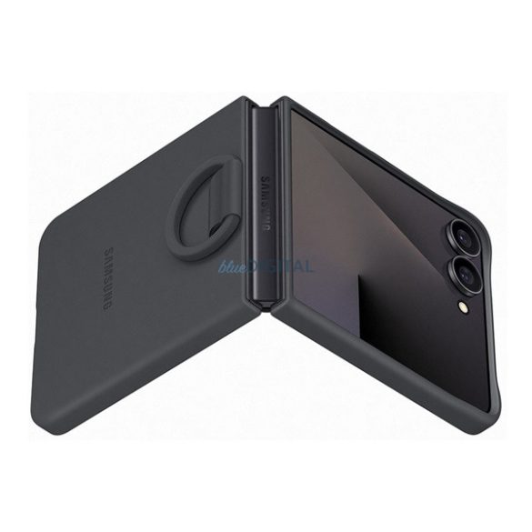 SAMSUNG szilikon telefonvédő (telefongyűrű) FEKETE Samsung Galaxy Z Flip6 (SM-F741), Galaxy Z Flip7 FE (SM-F761)