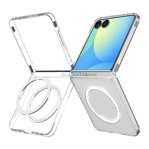 SPIGEN AIRSKIN szilikon telefonvédő (ütésállóság, karbon minta, MagSafe) FEHÉR Samsung Galaxy Z Flip7 (SM-F766)