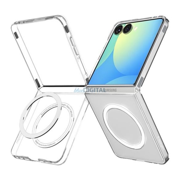 SPIGEN AIRSKIN szilikon telefonvédő (ütésállóság, karbon minta, MagSafe) FEHÉR Samsung Galaxy Z Flip7 (SM-F766)