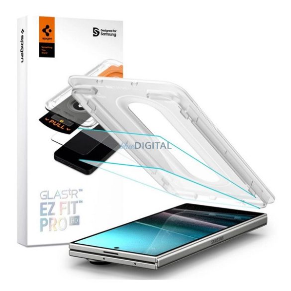 SPIGEN EZ FIT HD képernyővédő üveg 2db (2.5D, tokbarát, ultravékony, 0.2mm, 9H + segédkeret) ÁTLÁTSZÓ Samsung Galaxy Z Fold7 (SM-F966)