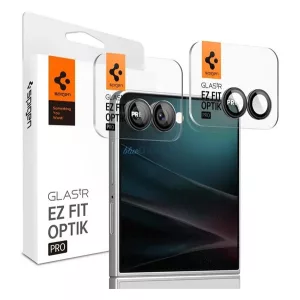 SPIGEN OPTIK PRO HD kameravédő üveg 2db (9H, csak lencse) FEKETE Samsung Galaxy Z Flip7 (SM-F766)