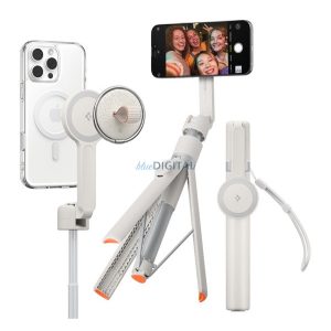 SPIGEN S581W szelfibot (univerzális, tripod állvány, állítható, bluetooth távkioldó, MagSafe, 27.8-168.5cm) BÉZS
