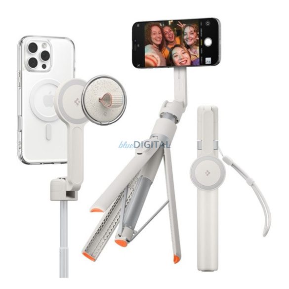 SPIGEN S581W szelfibot (univerzális, tripod állvány, állítható, bluetooth távkioldó, MagSafe, 27.8-168.5cm) BÉZS
