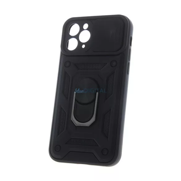 Defender szilikon telefonvédő (ütésállóság, tartógyűrű, kameravédő) FEKETE Nothing Phone (3a) Pro
