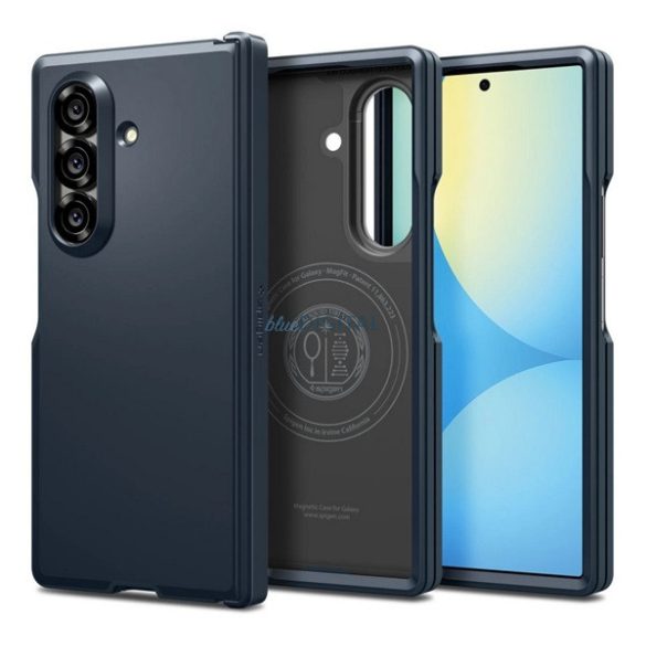 SPIGEN TOUGH ARMOR MAG műanyag telefonvédő (ütésállóság, kitámasztó, MagSafe) SÖTÉTSZÜRKE Samsung Galaxy Z Fold7 (SM-F966)