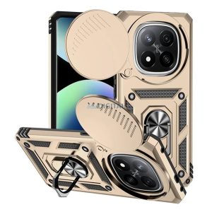 Defender szilikon telefonvédő (ütésállóság, tartógyűrű, kameravédő) ARANY Xiaomi Redmi Note 14 Pro Plus 5G