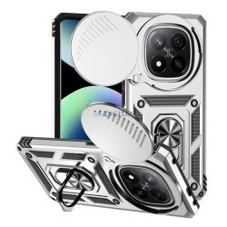   Defender szilikon telefonvédő (ütésállóság, tartógyűrű, kameravédő) EZÜST Xiaomi Redmi Note 14 Pro Plus 5G