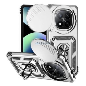 Defender szilikon telefonvédő (ütésállóság, tartógyűrű, kameravédő) EZÜST Xiaomi Redmi Note 14 Pro Plus 5G