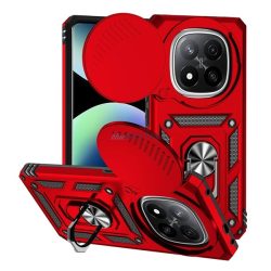   Defender szilikon telefonvédő (ütésállóság, tartógyűrű, kameravédő) PIROS Xiaomi Redmi Note 14 Pro Plus 5G