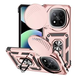   Defender szilikon telefonvédő (ütésállóság, tartógyűrű, kameravédő) ROZÉARANY Xiaomi Redmi Note 14 Pro Plus 5G