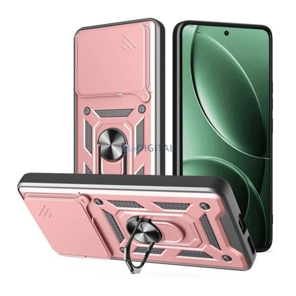 Defender szilikon telefonvédő (ütésállóság, tartógyűrű, kameravédő) ROZÉARANY Xiaomi Poco F7 Pro