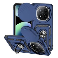   Defender szilikon telefonvédő (ütésállóság, tartógyűrű, kameravédő) SÖTÉTKÉK Xiaomi Redmi Note 14 Pro Plus 5G