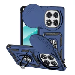   Defender szilikon telefonvédő (ütésállóság, tartógyűrű, kameravédő) SÖTÉTKÉK Xiaomi Redmi Note 14 Pro 4G