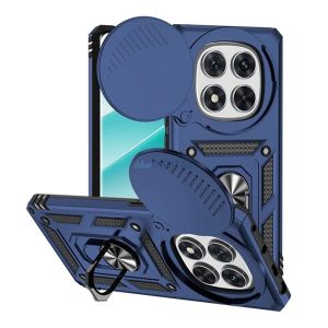 Defender szilikon telefonvédő (ütésállóság, tartógyűrű, kameravédő) SÖTÉTKÉK Xiaomi Redmi Note 14 Pro 4G
