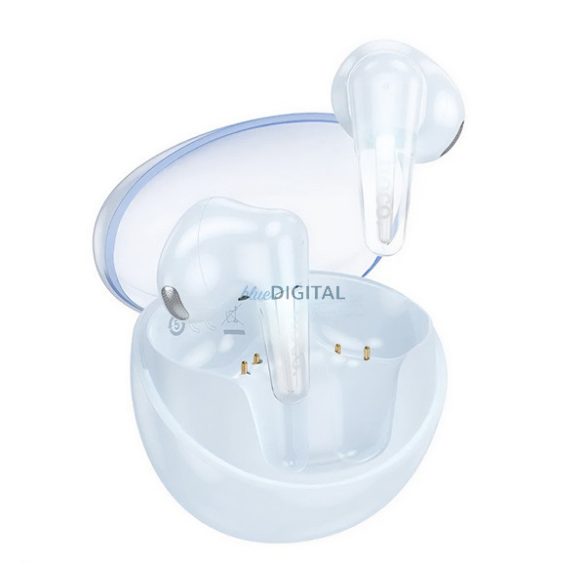 HOCO EW202 bluetooth fülhallgató SZTEREO (v5.4, TWS, mikrofon + töltőtok) VILÁGOSKÉK