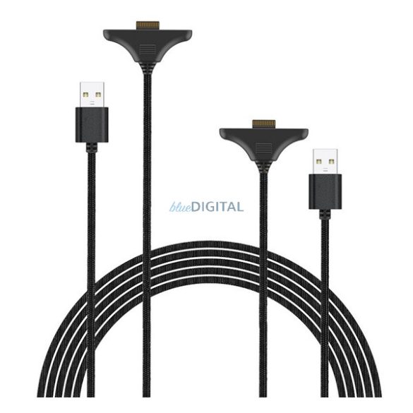 IPEGA töltőkábel 2db (USB - Joy-Con kontroller, 300cm) FEKETE Nintendo Switch 2