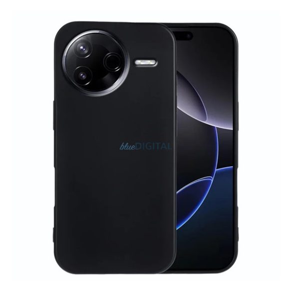 Szilikon telefonvédő (matt) FEKETE Xiaomi Poco F7 Pro
