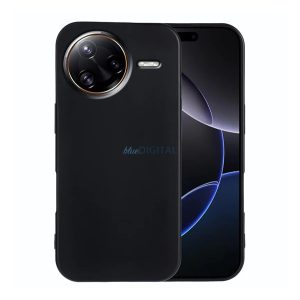 Szilikon telefonvédő (matt) FEKETE Xiaomi Poco F7 Ultra