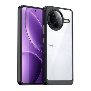 Szilikon telefonvédő (ütésállóság, átlátszó hátlap) FEKETE Xiaomi Poco F7 Ultra
