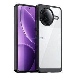   Szilikon telefonvédő (ütésállóság, átlátszó hátlap) FEKETE Xiaomi Poco F7 Pro