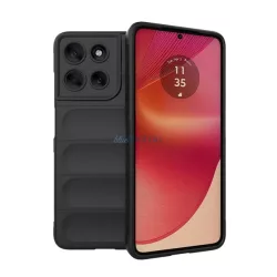  Szilikon telefonvédő (ütésállóság, kameravédő, 3D) FEKETE Motorola Moto G56 (XT2529)