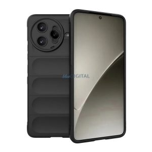 Szilikon telefonvédő (ütésállóság, kameravédő, 3D) FEKETE Xiaomi Poco F7 Ultra