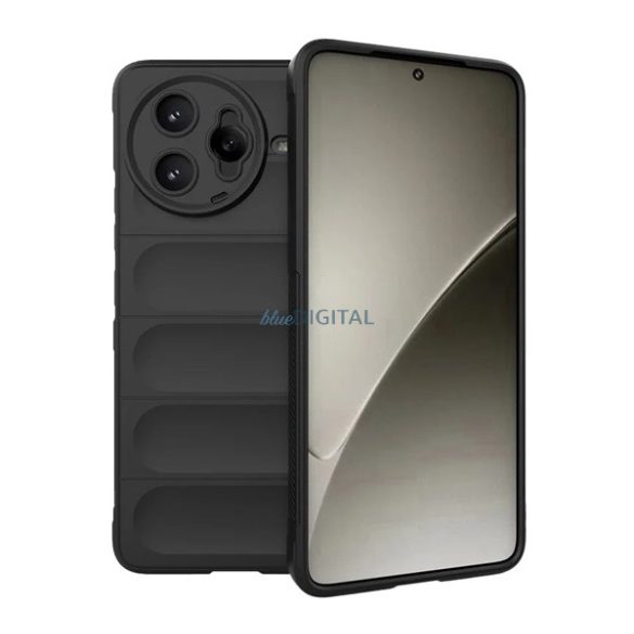 Szilikon telefonvédő (ütésállóság, kameravédő, 3D) FEKETE Xiaomi Poco F7 Ultra