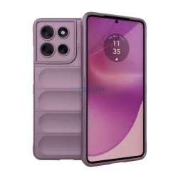   Szilikon telefonvédő (ütésállóság, kameravédő, 3D) LILA Motorola Moto G86 5G (XT2527)