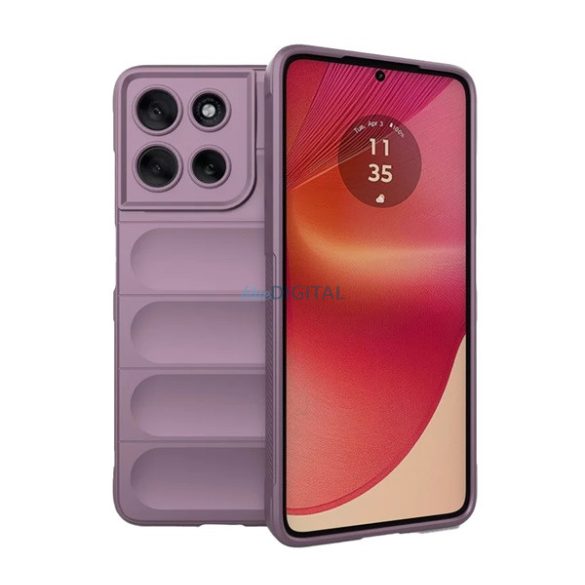 Szilikon telefonvédő (ütésállóság, kameravédő, 3D) LILA Motorola Moto G56 (XT2529)