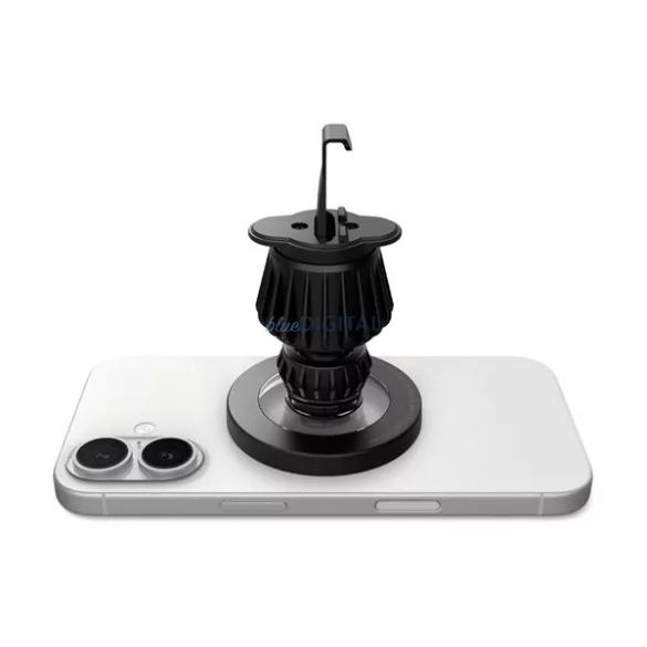 SPIGEN MFT13 autós tartó (szellőzőre, műszerfalra, öntapadó, 360°, MagSafe) FEKETE