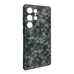   Szilikon telefonvédő (ütésállóság, kameravédő, terep minta) SÖTÉTZÖLD Samsung Galaxy S25 Ultra (SM-S938)