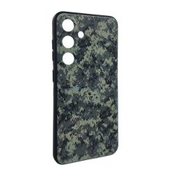   Szilikon telefonvédő (ütésállóság, kameravédő, terep minta) SÖTÉTZÖLD Samsung Galaxy S25 (SM-S931)