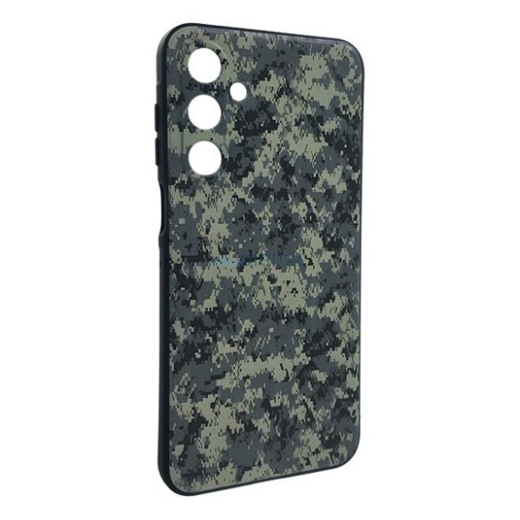 Szilikon telefonvédő (ütésállóság, kameravédő, terep minta) SÖTÉTZÖLD Samsung Galaxy A16 5G (SM-A166), Galaxy A16 4G (SM-A165)